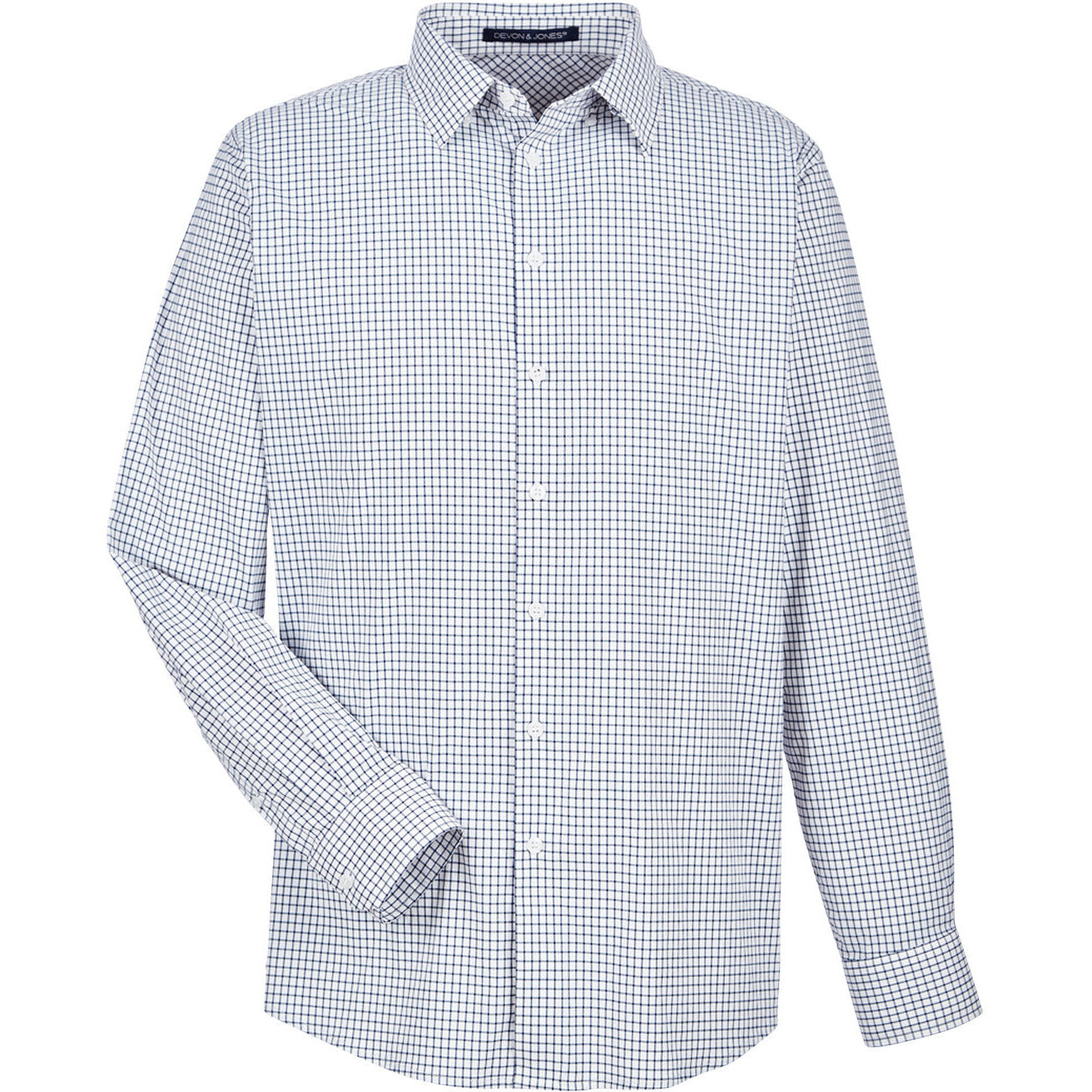 Devon & Jones Men's CrownLux Performance® Micro Windowpane Woven Dress Shirt
